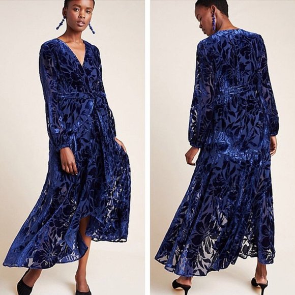 Anthropologie Daniella Velvet Maxi Dress - Picture 2 of 7